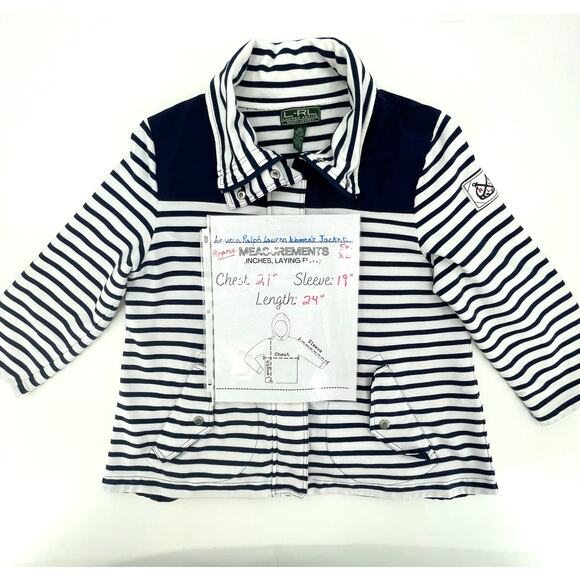 Lauren Ralph Lauren Active Women's Full Zip Jacket, Sz. XL Nautical  **READ** - Picture 10 of 12